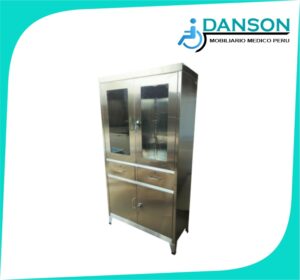 Vitrina de 2 cuerpos en acero